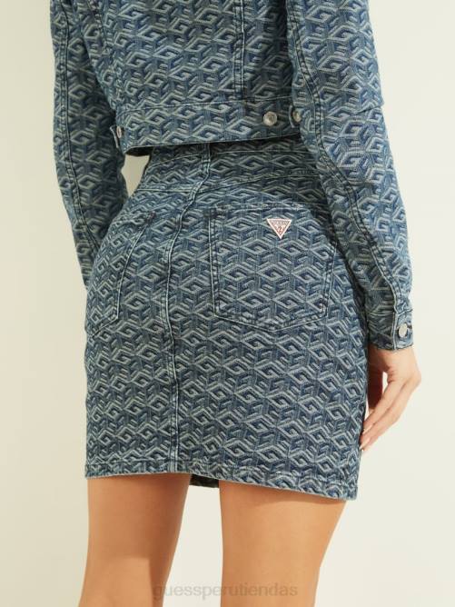 GUESS falda midi cubo mujer 0P8X242 lavado de cubos vestir