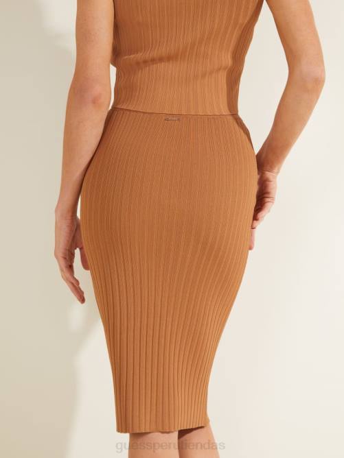 GUESS falda suéter agnes mujer 0P8X2385 marrón tabaco vestir