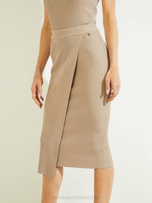 GUESS falda suéter yvette mujer 0P8X2449 arcilla de verano vestir