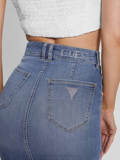 GUESS falda vaquera iolonda mujer 0P8X52 cielo de plumas vestir