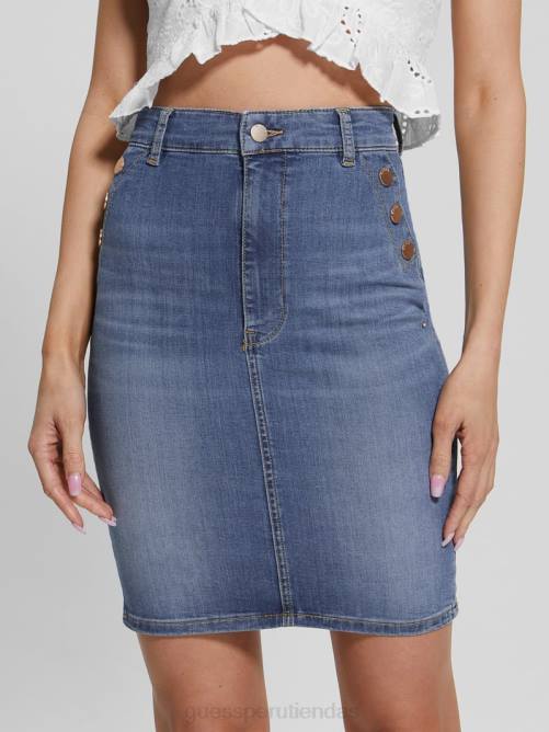 GUESS falda vaquera iolonda mujer 0P8X52 cielo de plumas vestir