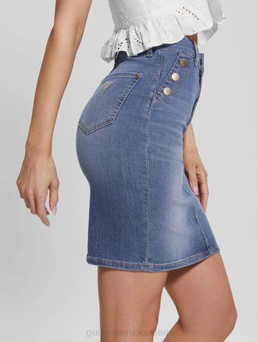 GUESS falda vaquera iolonda mujer 0P8X52 cielo de plumas vestir