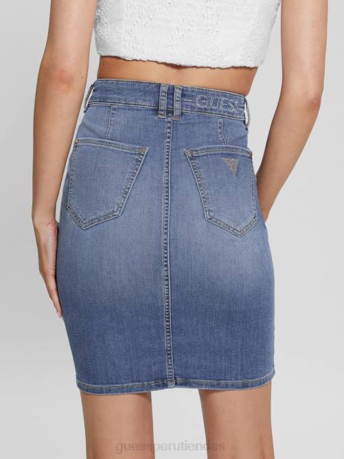 GUESS falda vaquera iolonda mujer 0P8X52 cielo de plumas vestir