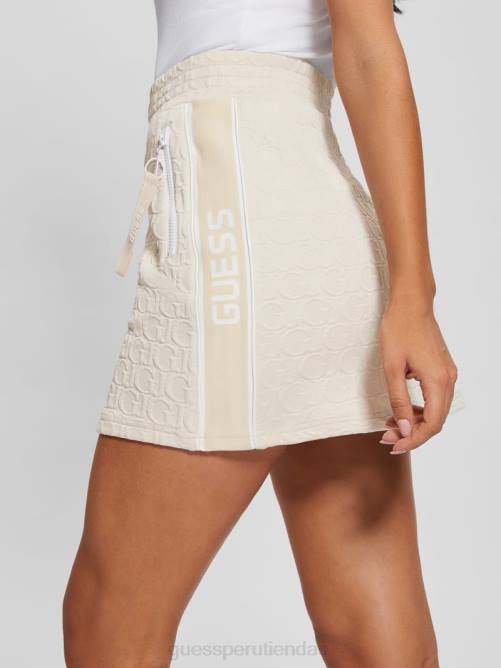 GUESS minifalda darla de jacquard mujer 0P8X2075 jacquard beige vestir
