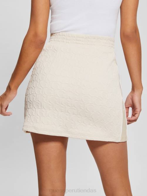 GUESS minifalda darla de jacquard mujer 0P8X2075 jacquard beige vestir