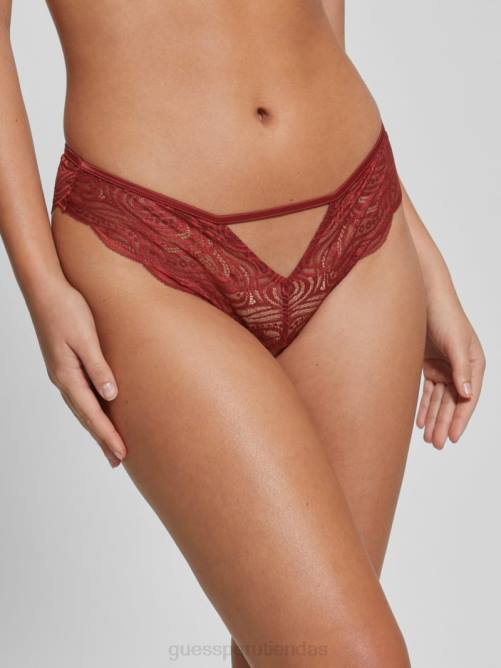 GUESS braguitas con abertura de encaje elenora mujer 0P8X2644 jugo de remolacha rojo vestir