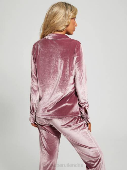 GUESS conjunto de pijama de cate mujer 0P8X2621 viña violeta a464 vestir