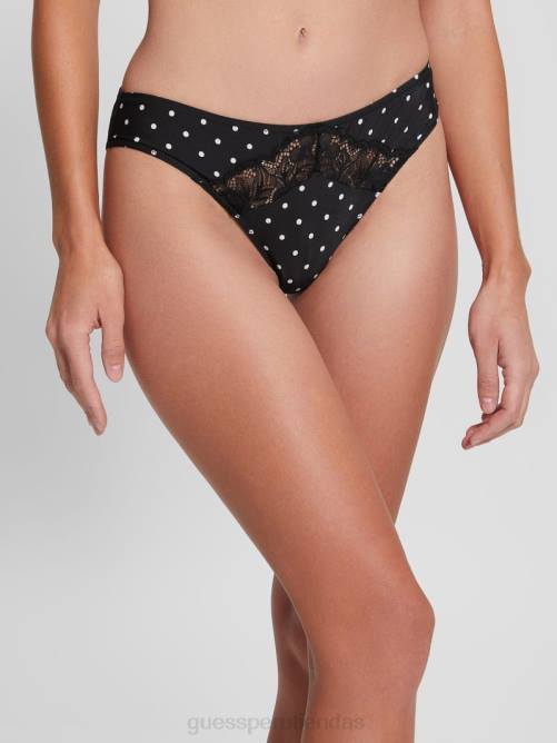 GUESS panty breve chantel mujer 0P8X2695 pequeño lunar negro/blanco d vestir