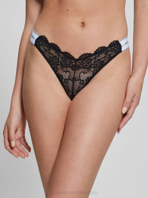 GUESS tanga de encaje bella mujer 0P8X2698 negro vestir