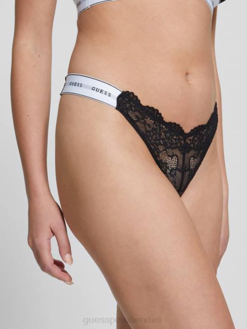 GUESS tanga de encaje bella mujer 0P8X2698 negro vestir
