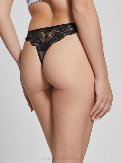 GUESS tanga de encaje bella mujer 0P8X2698 negro vestir