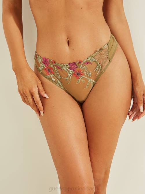 GUESS tanga de malla carmen mujer 0P8X2722 pelaje verde vestir