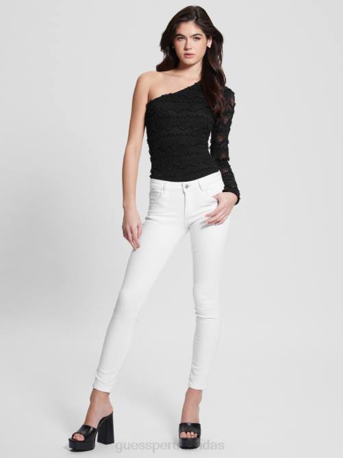GUESS body Liza de encaje con un solo hombro mujer 0P8X1523 negro vestir