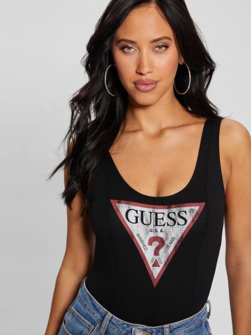 GUESS body clásico con logo mujer 0P8X961 negro vestir