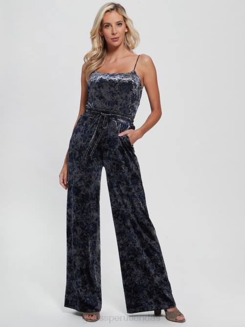 GUESS body de terciopelo jade mujer 0P8X1570 estampado floral del mercado de especias vestir