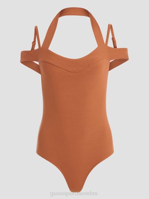 GUESS body eco cora con hombros descubiertos mujer 0P8X1230 ladrillo de chimenea vestir