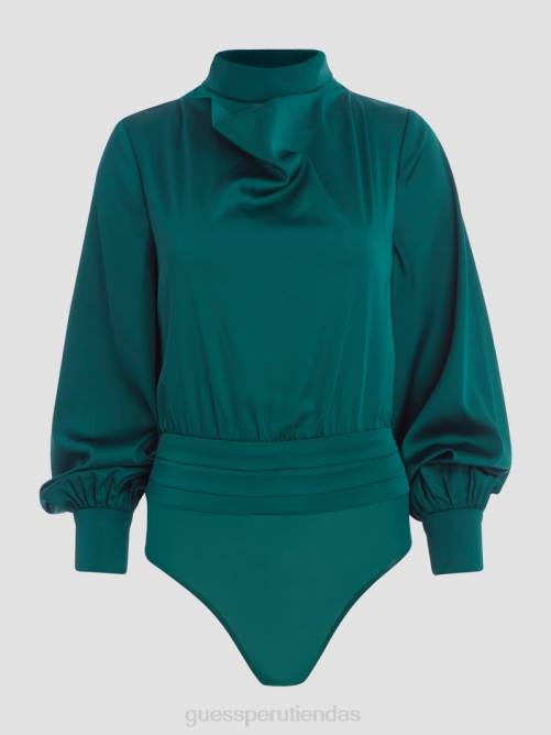 GUESS body eco katie con cuello alto mujer 0P8X1192 verde azulado real vestir