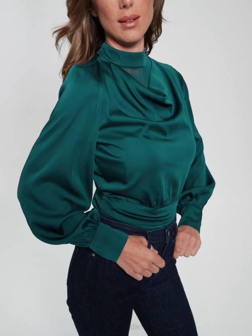 GUESS body eco katie con cuello alto mujer 0P8X1192 verde azulado real vestir
