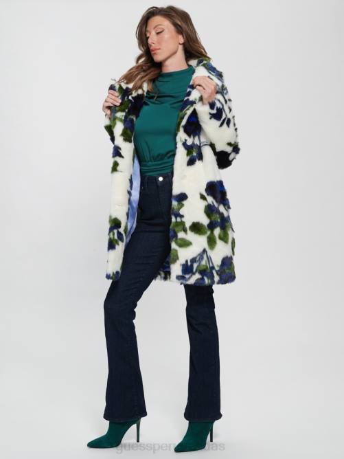 GUESS body eco katie con cuello alto mujer 0P8X1192 verde azulado real vestir
