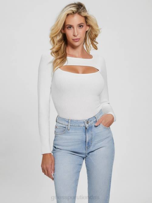 GUESS body eco liv con aberturas mujer 0P8X1413 paloma blanca vestir