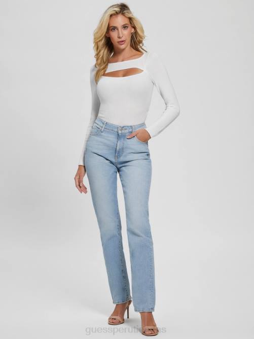 GUESS body eco liv con aberturas mujer 0P8X1413 paloma blanca vestir