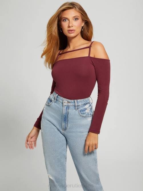GUESS body eco malaya con arnés mujer 0P8X1557 vino místico vestir