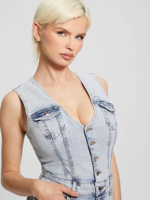 GUESS mameluco denim eco bella mujer 0P8X9 lago del corazon vestir
