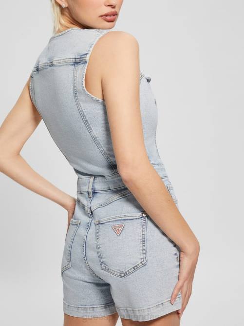 GUESS mameluco denim eco bella mujer 0P8X9 lago del corazon vestir