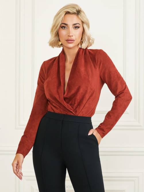 GUESS mono hudson mujer 0P8X1468 rojo oscuro mermelada vestir