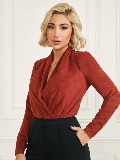 GUESS mono hudson mujer 0P8X1468 rojo oscuro mermelada vestir