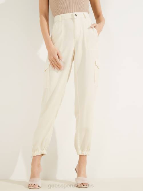 GUESS chino cargo bowie ecológico mujer 0P8X2139 blanco crema multicolor vestir