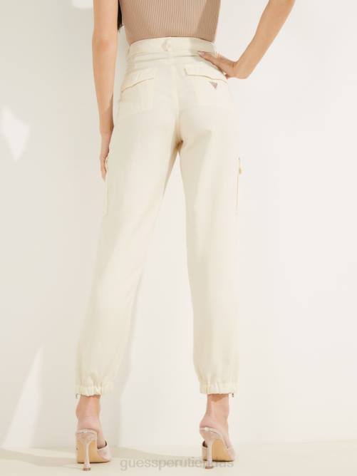 GUESS chino cargo bowie ecológico mujer 0P8X2139 blanco crema multicolor vestir