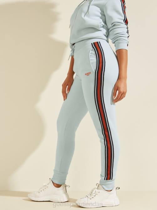 GUESS joggers eco abigal a rayas mujer 0P8X2503 horizonte azul claro vestir