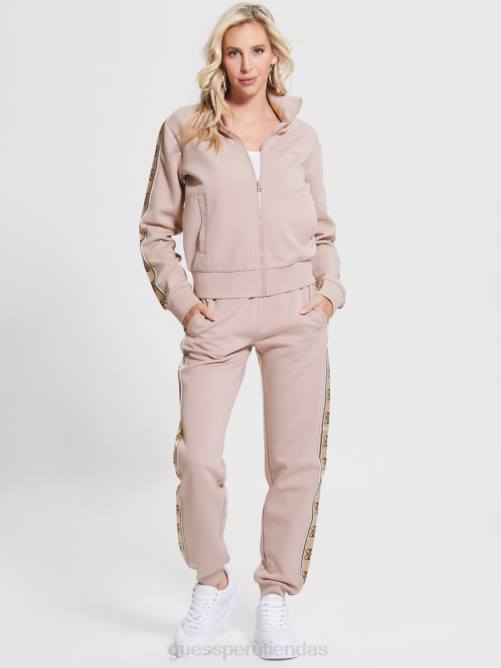 GUESS joggers eco britney con cinta del logo mujer 0P8X2231 elegante color topo vestir