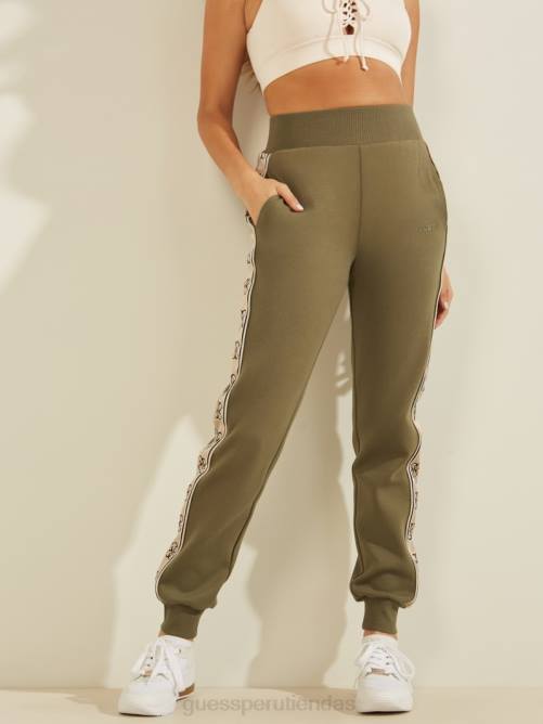 GUESS joggers eco britney mujer 0P8X2516 oliva del ejército vestir