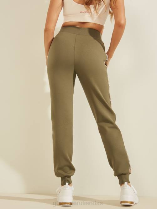 GUESS joggers eco britney mujer 0P8X2516 oliva del ejército vestir