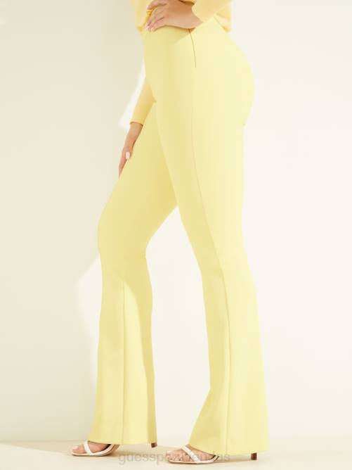 GUESS pantalón acampanado chloe mujer 0P8X2176 seda de maiz vestir