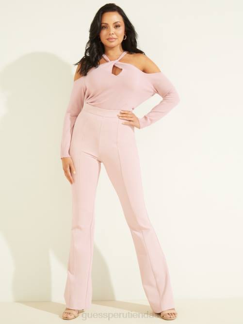 GUESS pantalón acampanado chloe mujer 0P8X2186 niebla lila vestir