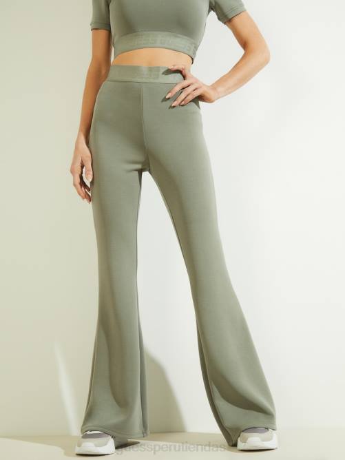 GUESS pantalón acampanado eco coreen mujer 0P8X2154 salvia del océano vestir