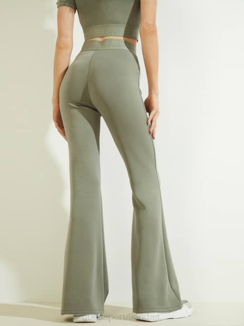 GUESS pantalón acampanado eco coreen mujer 0P8X2154 salvia del océano vestir