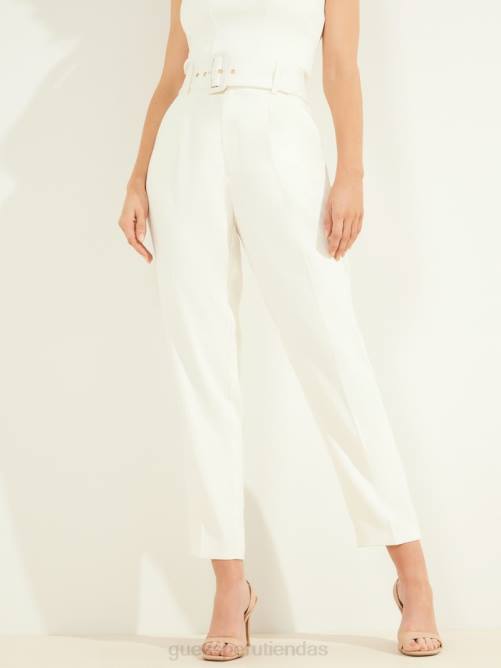GUESS pantalón atlas mujer 0P8X2208 perla pálida vestir