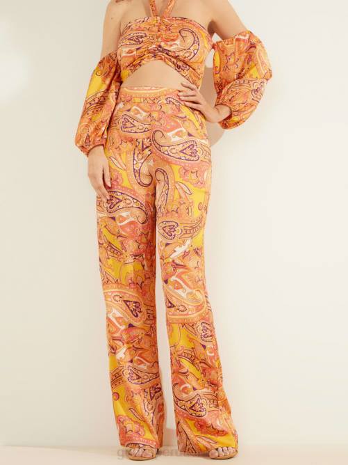 GUESS pantalón cabo paisley mujer 0P8X2213 cabo paisley vestir