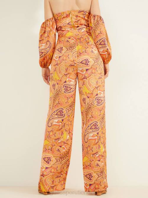 GUESS pantalón cabo paisley mujer 0P8X2213 cabo paisley vestir