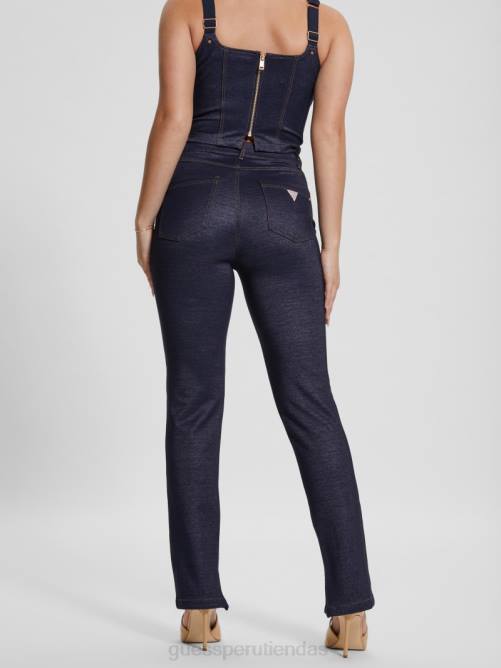 GUESS pantalón caroline denim ponte mujer 0P8X47 mezclilla azul vestir
