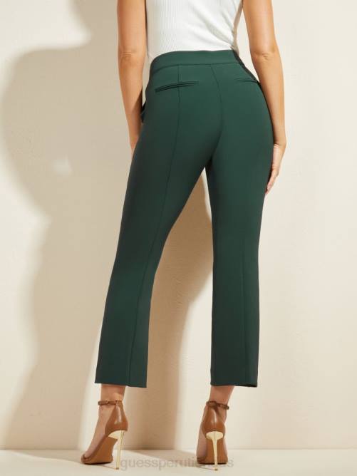 GUESS pantalón corto evelyn mujer 0P8X2224 chenilla verde vestir