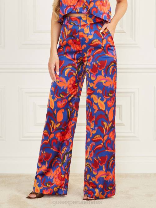 GUESS pantalón estampado mujer 0P8X2031 betty azul vestir