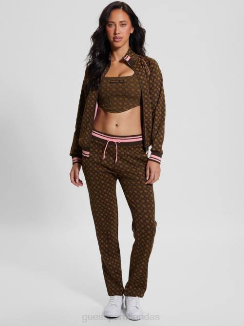 GUESS pantalón largo eco aggie active mujer 0P8X2085 olograma marrón aop vestir