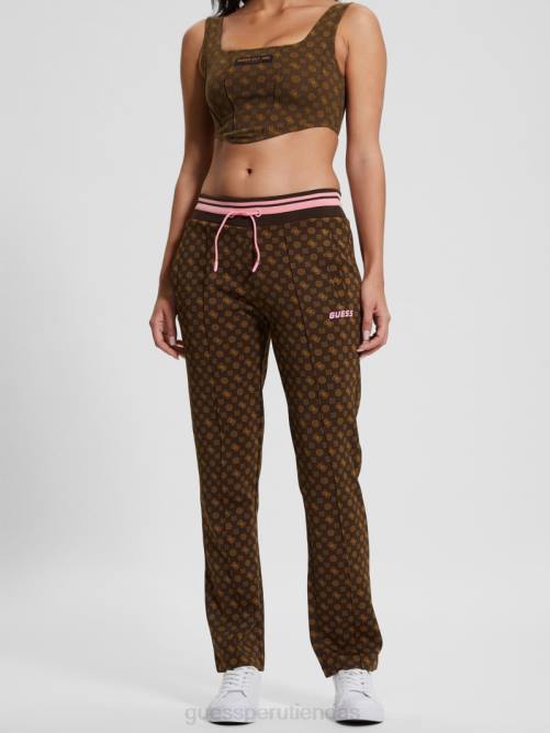 GUESS pantalón largo eco aggie active mujer 0P8X2085 olograma marrón aop vestir