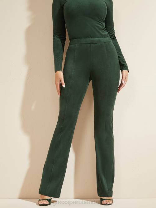 GUESS pantalón leonie mujer 0P8X2428 chenilla verde vestir