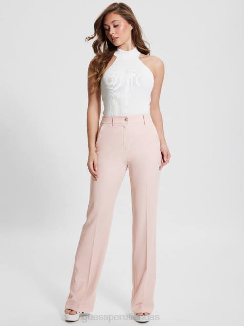 GUESS pantalón recto eco carla mujer 0P8X2008 muñeca rosa vestir